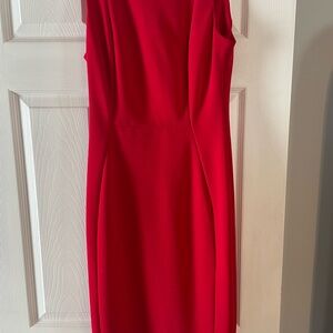 Calvin Klein Vibrant Red Midi Dress